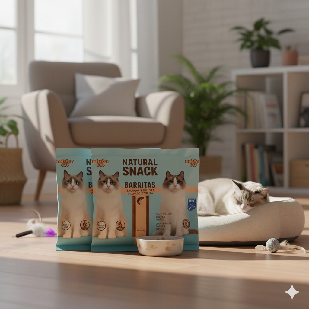 ✨ Mister Cat – Natural Snack ✨ Barritas de Salmón y Trucha