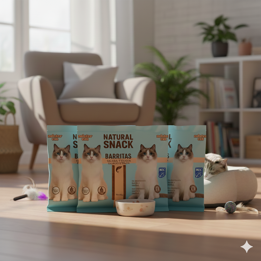 ✨ Mister Cat – Natural Snack ✨ Barritas de Salmón y Trucha