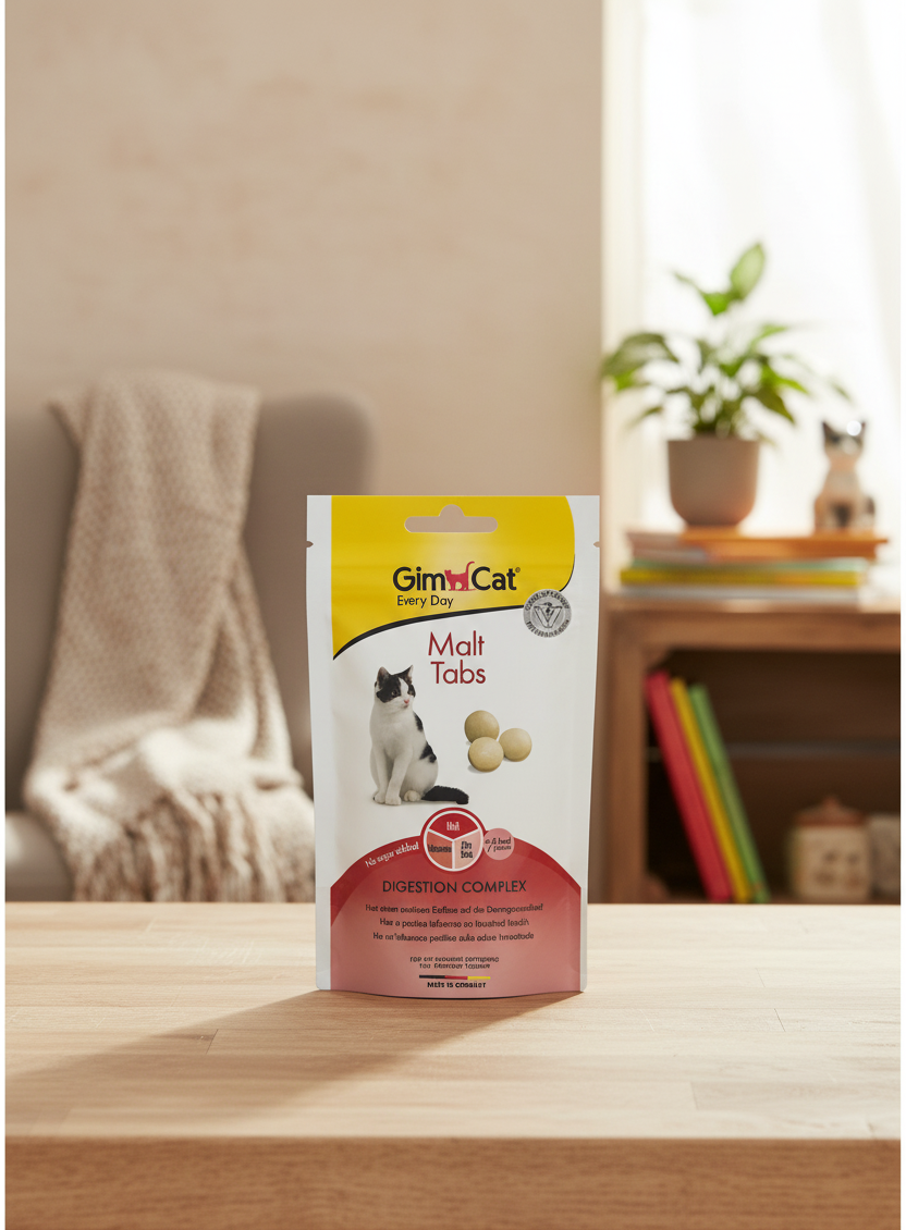 🐾 GimCat Malt Tabs – Snacks con malta para gatos 🌿