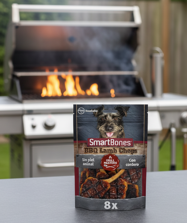 🔥 SmartBones BBQ Lamb Chops – La experiencia parrillera que tu perro estaba esperando 🔥(8 uds) 232 g