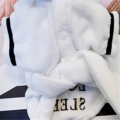 ✨ Albornoz Blanco con Capucha para Perros – Ropa de Mascota Súper Cómoda