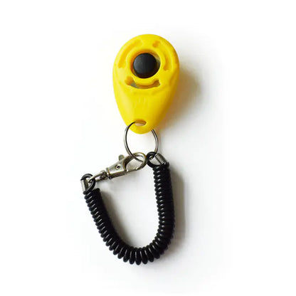 Clicker ajustable para adiestramiento de perros con correa tipo llavero.