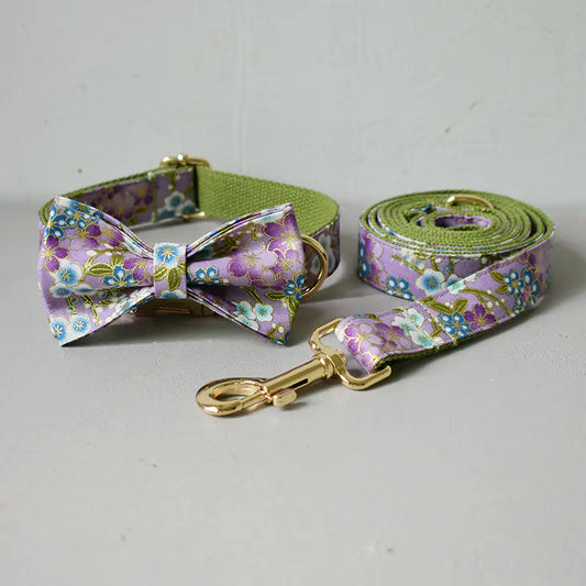 Set de Collar y Correa para Perro – Purple Zephyr 💜 Elegancia y Comodidad en Paseos Inolvidables