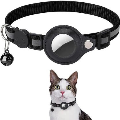 🐾 Collar Reflectante para Mascotas con Campanita y Soporte para Airtag