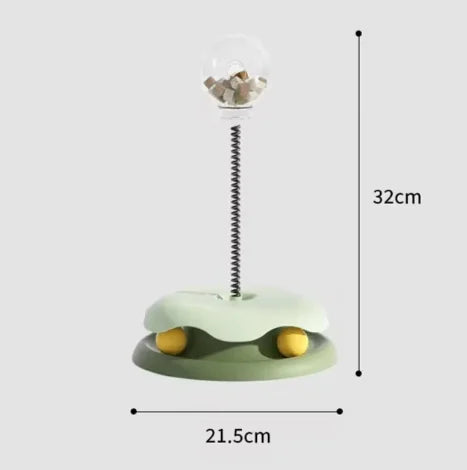 😻Juguete interactivo para gatos con dispensador de comida y alimentación lenta