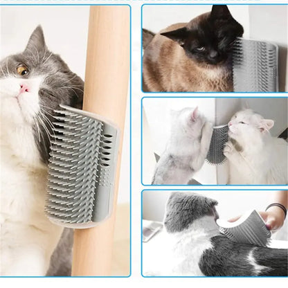 Cepillo autolimpiador con catnip para gatos – para esquinas.