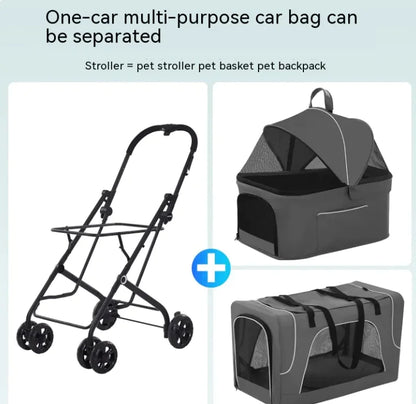 Carrito Plegable y Ligero para Perros Pequeños y Gatos🐾❤