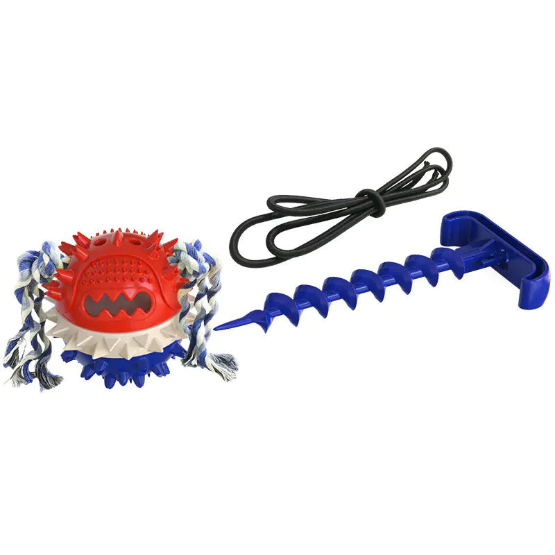 Pelota con cuerda para perros, resistente a mordidas y perfecta para jugar al aire libre y aliviar la dentición
