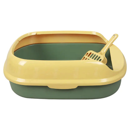 Caja de Arena Antisalpicaduras Semicerrada para Gatos