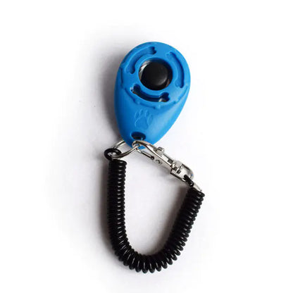 Clicker ajustable para adiestramiento de perros con correa tipo llavero.