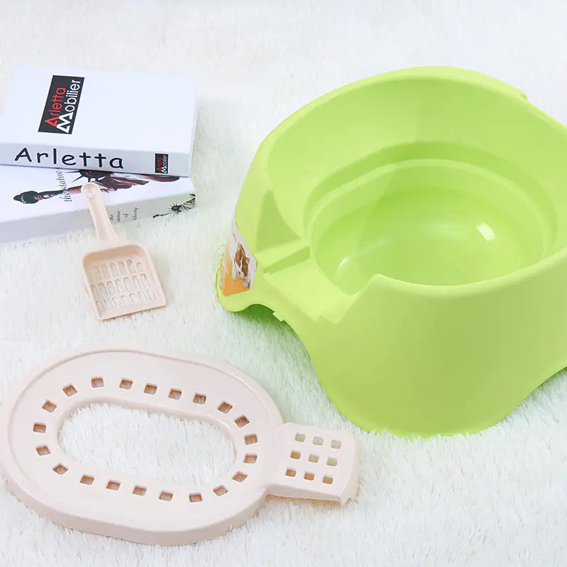 Caja de arena semi-cerrada para gatos con propiedades antibacterianas😻🏡