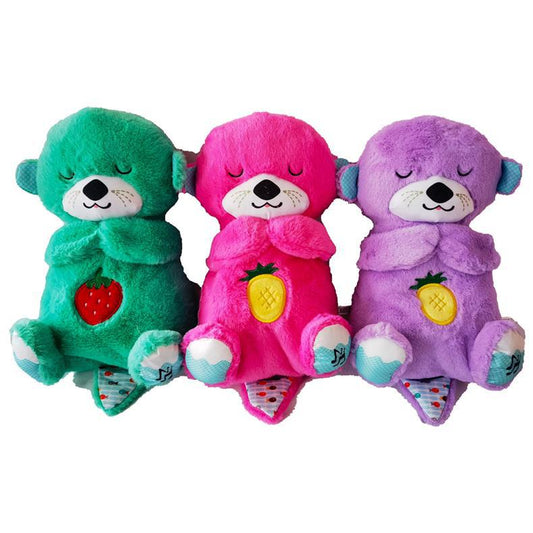 Nutria de Peluche con Luz y Respiración – Juguete Musical para mascotas 🐾✨