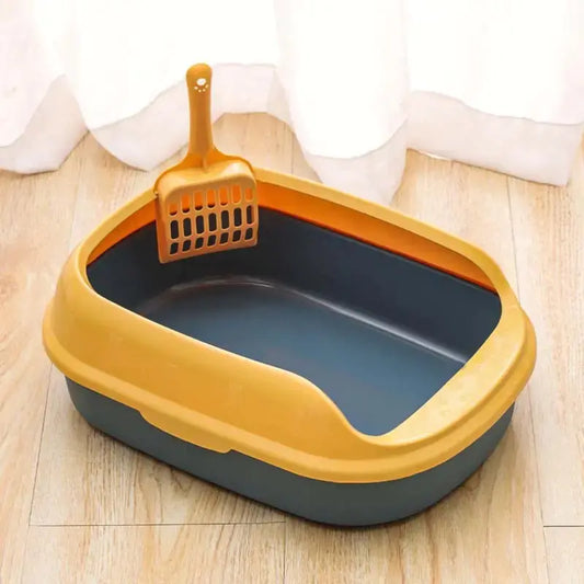 Arenero Semicerrado con Protector Antisalpicaduras Extraíble😼🐾