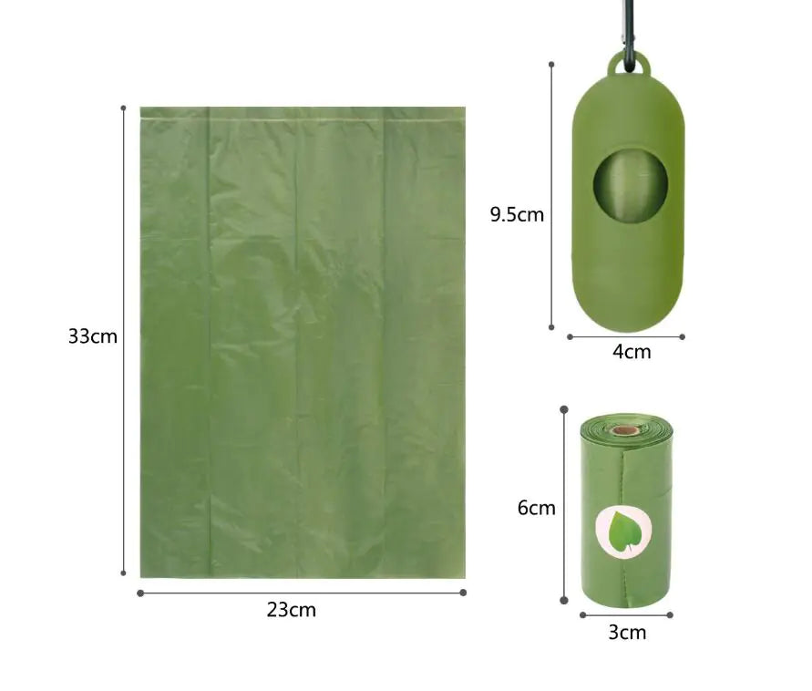 Bolsas Biodegradables y Ecológicas para Desechos de Mascotas+dispensador