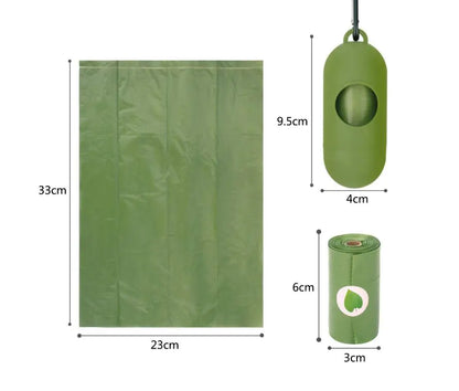 Bolsas Biodegradables y Ecológicas para Desechos de Mascotas+dispensador