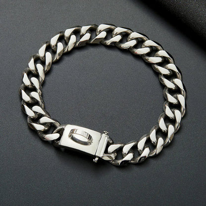 🐾🐶Elegante correa y collar de acero inoxidable para perros medianos y grandes – resistencia y estilo en cada paseo.