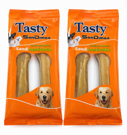 🐾 Hueso Vacuno Prensado 11 cm (Pack x2)snack natural!