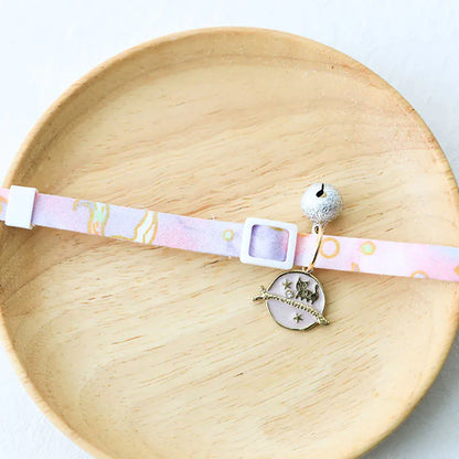 Collar para Gato o Perro con Cascabel Plateado y Placa de Identificación Antipérdida