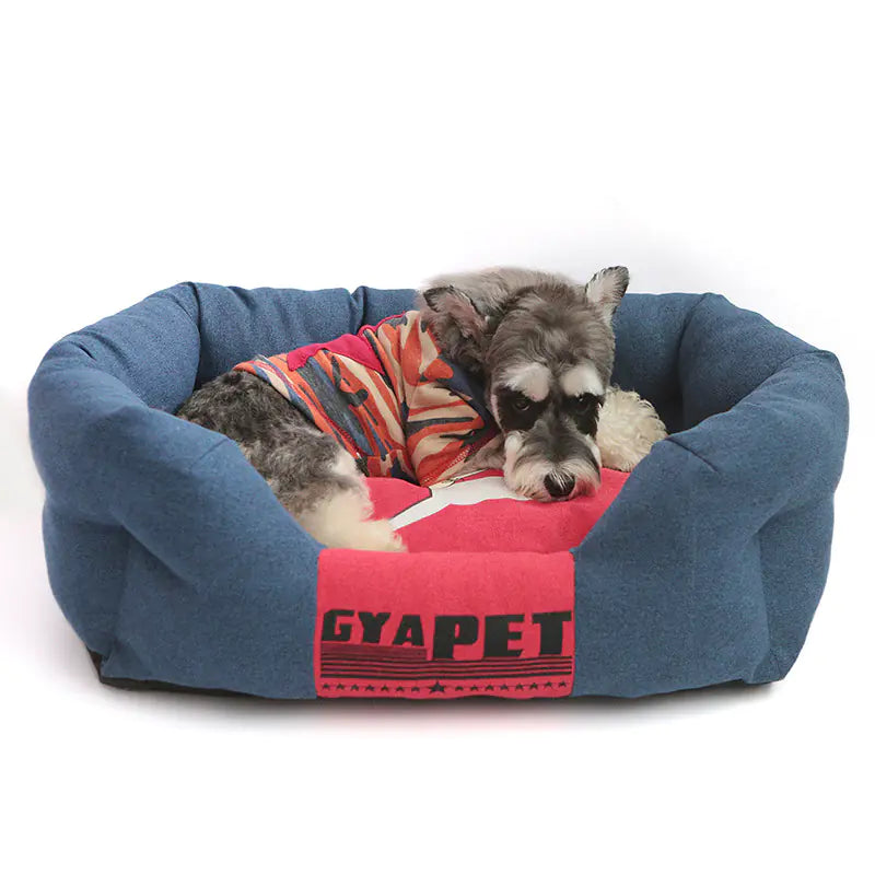 🐾🐶Cama Rayada para Mascotas – Para Perros Grandes, Medianos y Pequeños