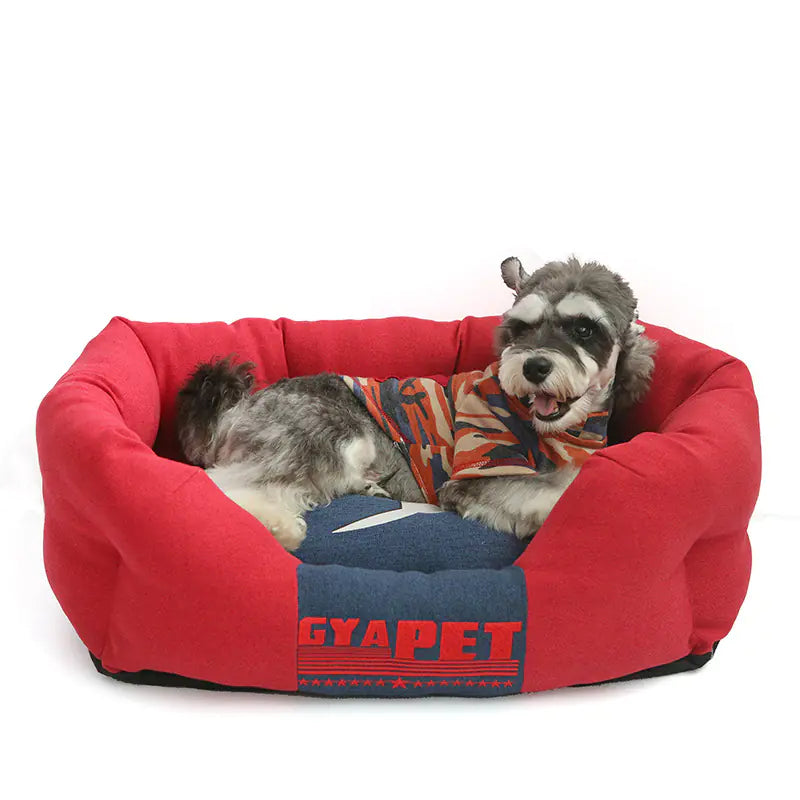 🐾🐶Cama Rayada para Mascotas – Para Perros Grandes, Medianos y Pequeños