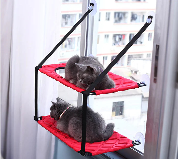 🐾 Hamaca de Ventana para Gatos con Ventosas – Disponible en versión Simple o Doble
