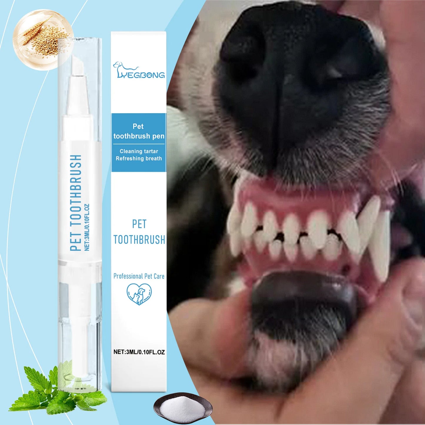 Cepillo de Dientes en Forma de Bolígrafo para Mascotas🐶🐾