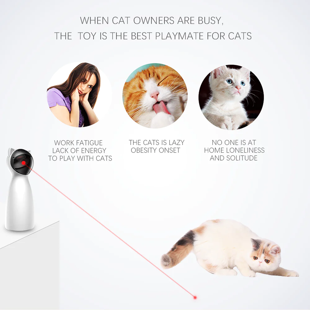 😻😼Juguete Interactivo para Gatos Bontop P01 – Dispositivo Automático de Juego para Gatos