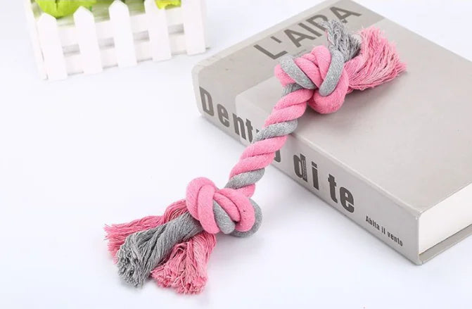 Juguete Grande de Cuerda con Nudos de Algodón para Perros – Entrenamiento (28 cm)