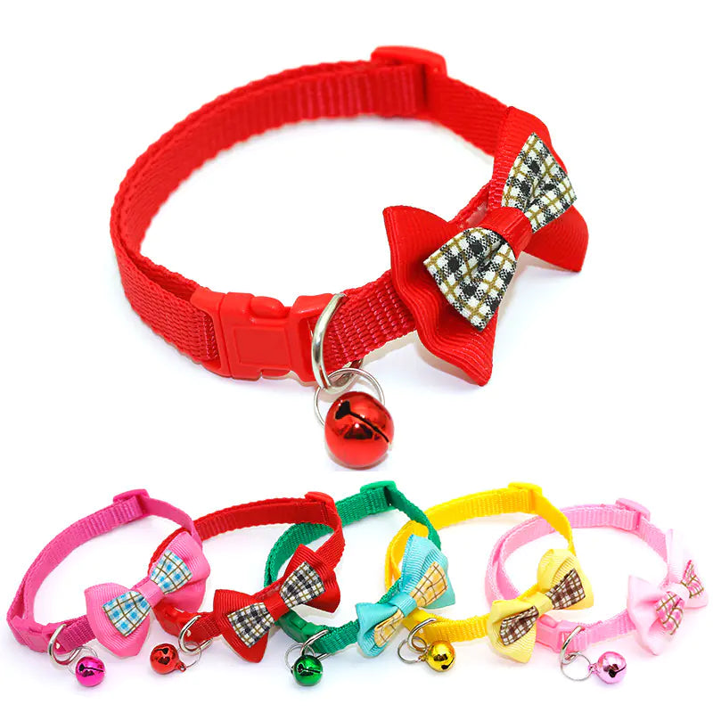 🐾 Collar con Lazo y Campanita para Gato o Perro