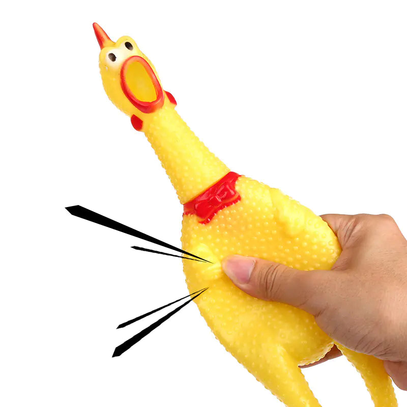 Juguete creativo de pollo con sonido para perros, ideal para el desgaste dental.