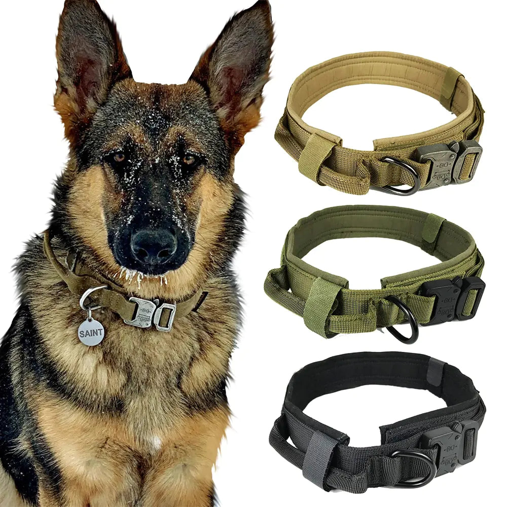🐶Collar táctico ajustable  para perro de camuflaje.
