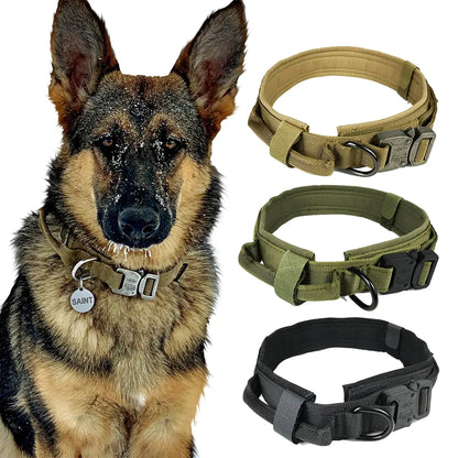 🐶Collar táctico ajustable  para perro de camuflaje.