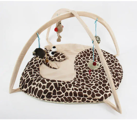 Tienda de Juegos Interactiva para Gatos – Cama y Diversión en Uno 🐱🎪