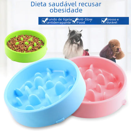 Comedero antiahogo para mascotas con alimentación lenta y base antideslizante🐾❤