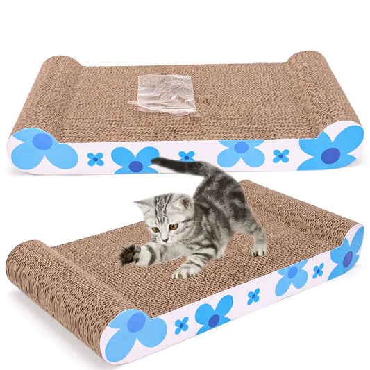 Tabla de Rascado Grande para Gatos con Juguete de Hierba Gatera