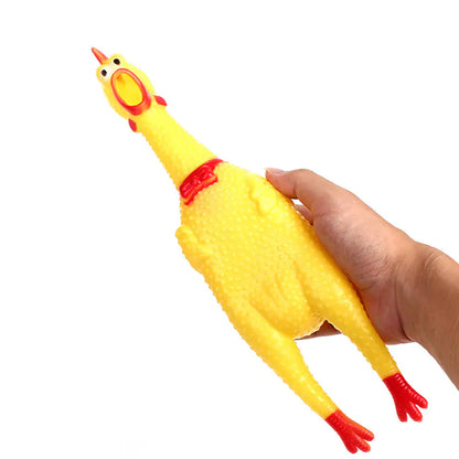 Juguete creativo de pollo con sonido para perros, ideal para el desgaste dental.