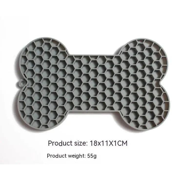 🐶🐾Alfombrilla de Silicona en Forma de Hueso para Perros — Lento Alimentación y Lamer