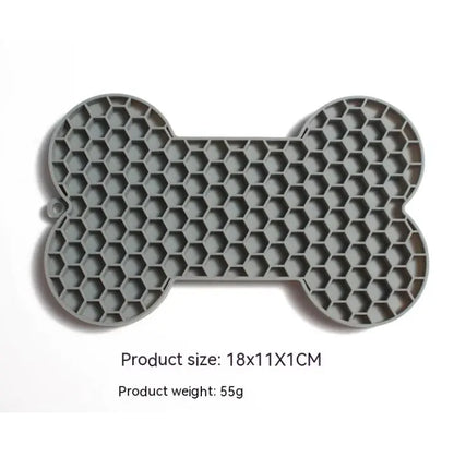 🐶🐾Alfombrilla de Silicona en Forma de Hueso para Perros — Lento Alimentación y Lamer