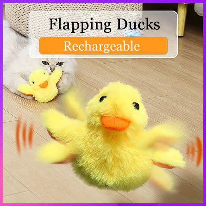 🦆Juguete de Sonido de Pato de Peluche con Flushing para Gatos