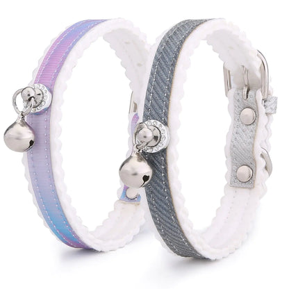 Collar con campana para gatos y perros con color degradado✨🐾