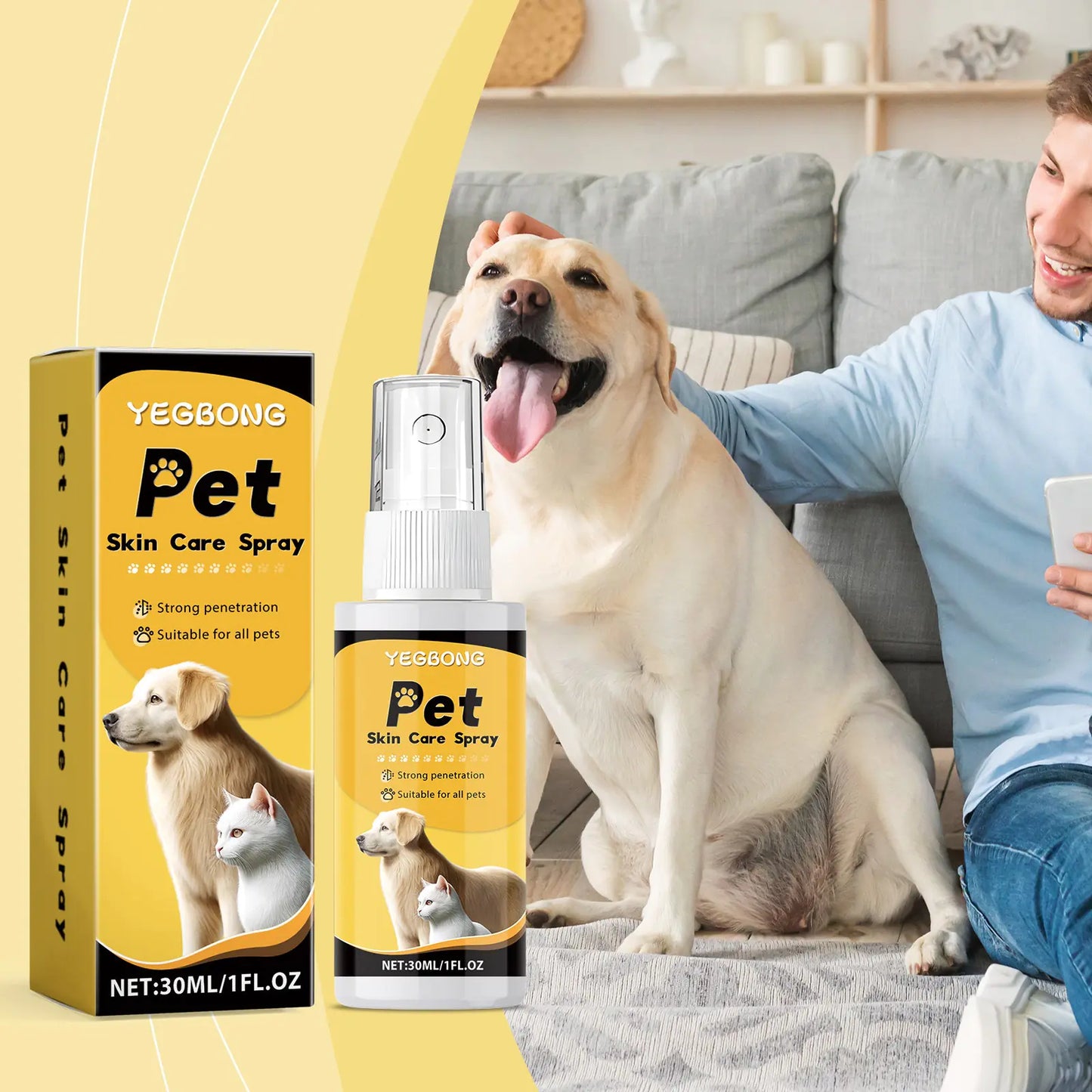 Spray para el Cuidado Suave de la Piel de Mascotas😻🐶