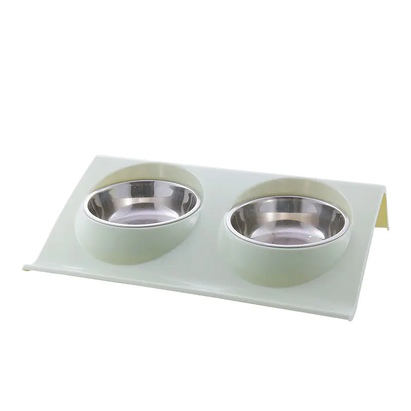 Comedero doble de acero inoxidable para perros y gatos🐶😻