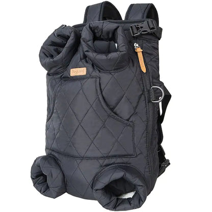 Mochila de pecho para mascotas – acolchada y portátil para el invierno