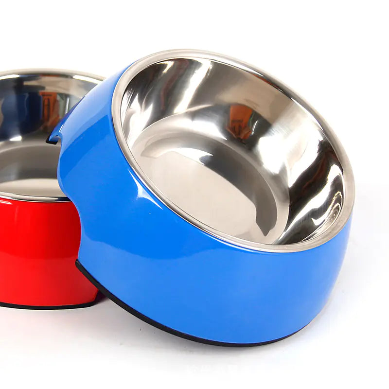🥣 Tazón Antideslizante de Acero Inoxidable para Mascotas – Doble Uso, Máxima Comodidad 🐶🐱