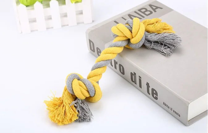 Juguete Grande de Cuerda con Nudos de Algodón para Perros – Entrenamiento (28 cm)