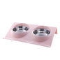 Comedero doble de acero inoxidable para perros y gatos🐶😻