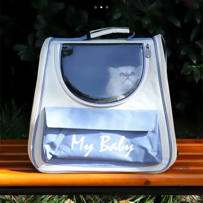 😻Nueva Mochila Transportadora para Gatos – Diseño Transparente y Espacioso
