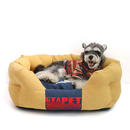 🐾🐶Cama Rayada para Mascotas – Para Perros Grandes, Medianos y Pequeños