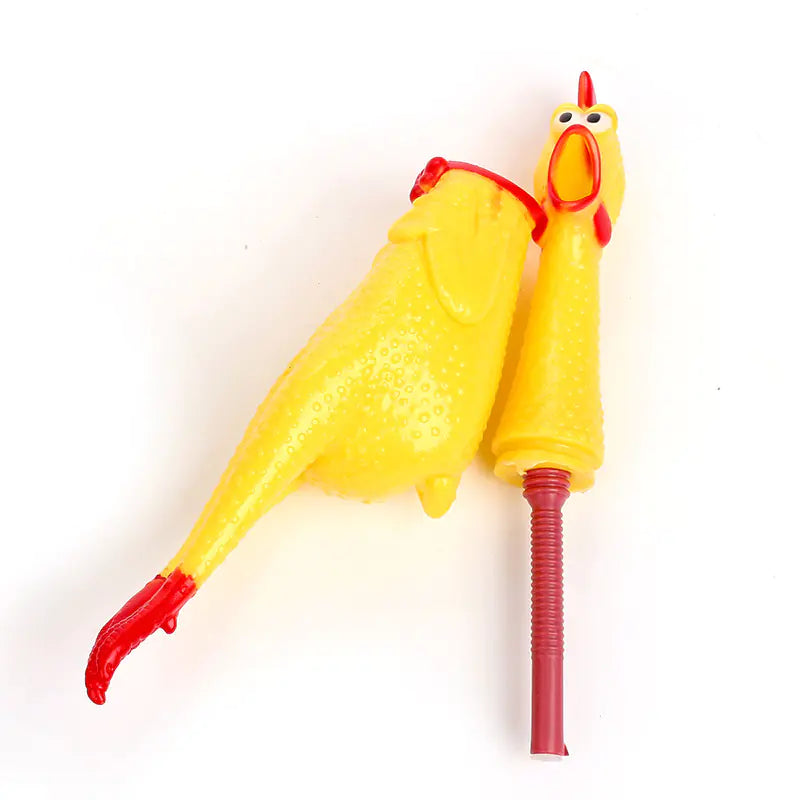 Juguete creativo de pollo con sonido para perros, ideal para el desgaste dental.