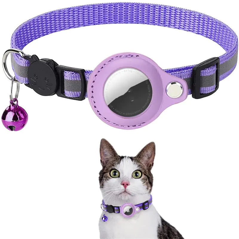 🐾 Collar Reflectante para Mascotas con Campanita y Soporte para Airtag